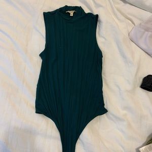 Teal Ribbed Bodysuit
